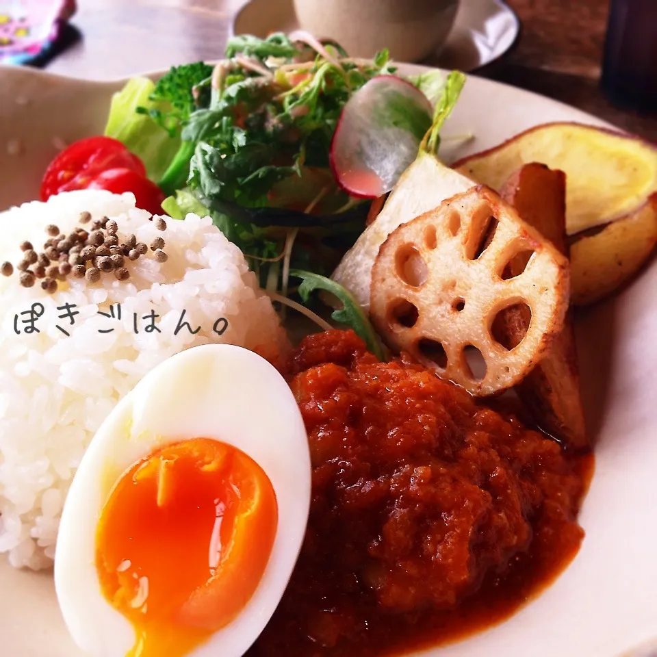 ひよこ豆カレープレート。|ぽき。さん