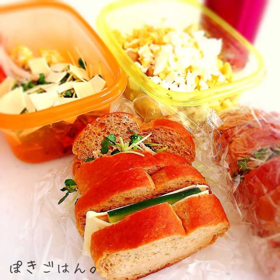 Snapdishの料理写真:サンドイッチお弁当。|ぽき。さん