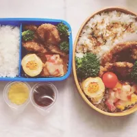 Snapdishの料理写真:ひとくちヒレカツ弁当☆|おいもさん