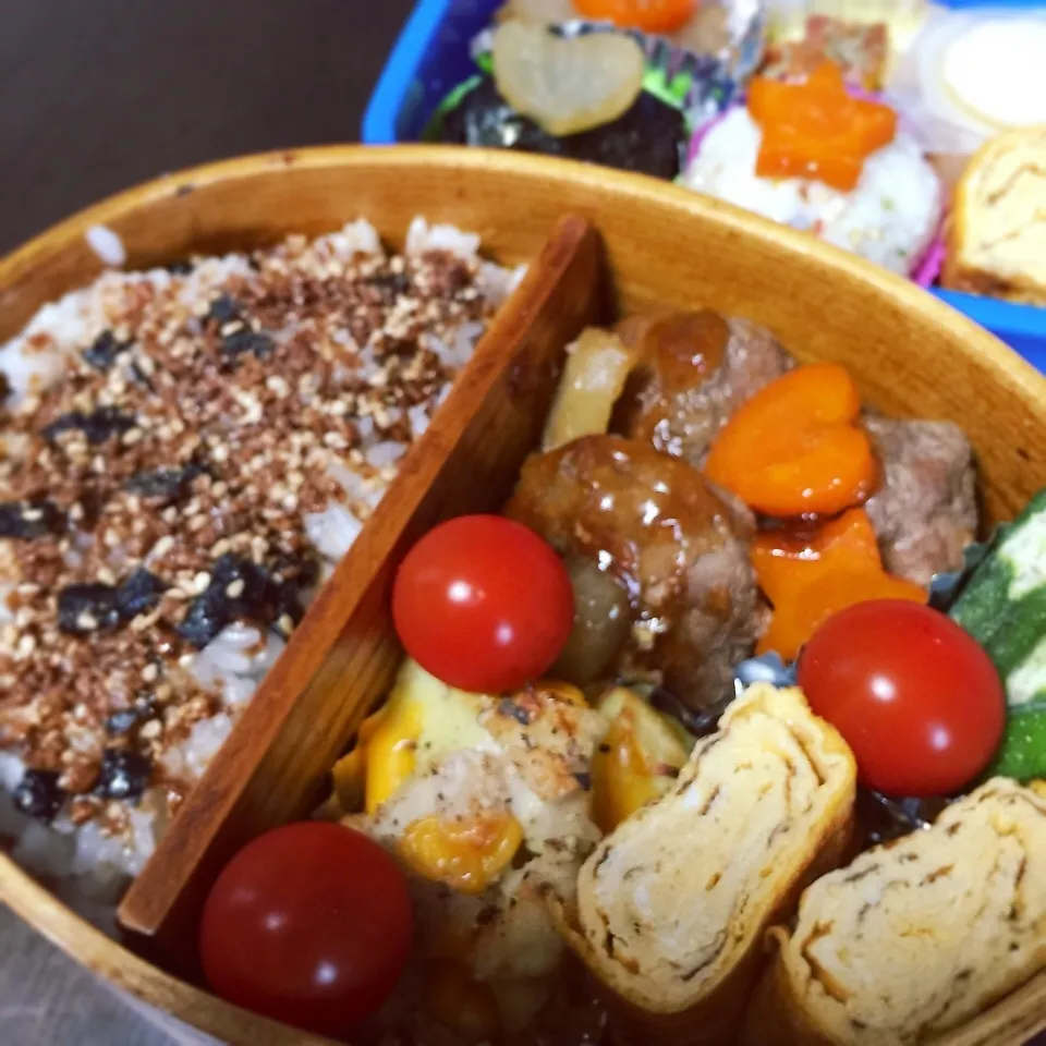 照り焼きハンバーグ弁当♪|おいもさん