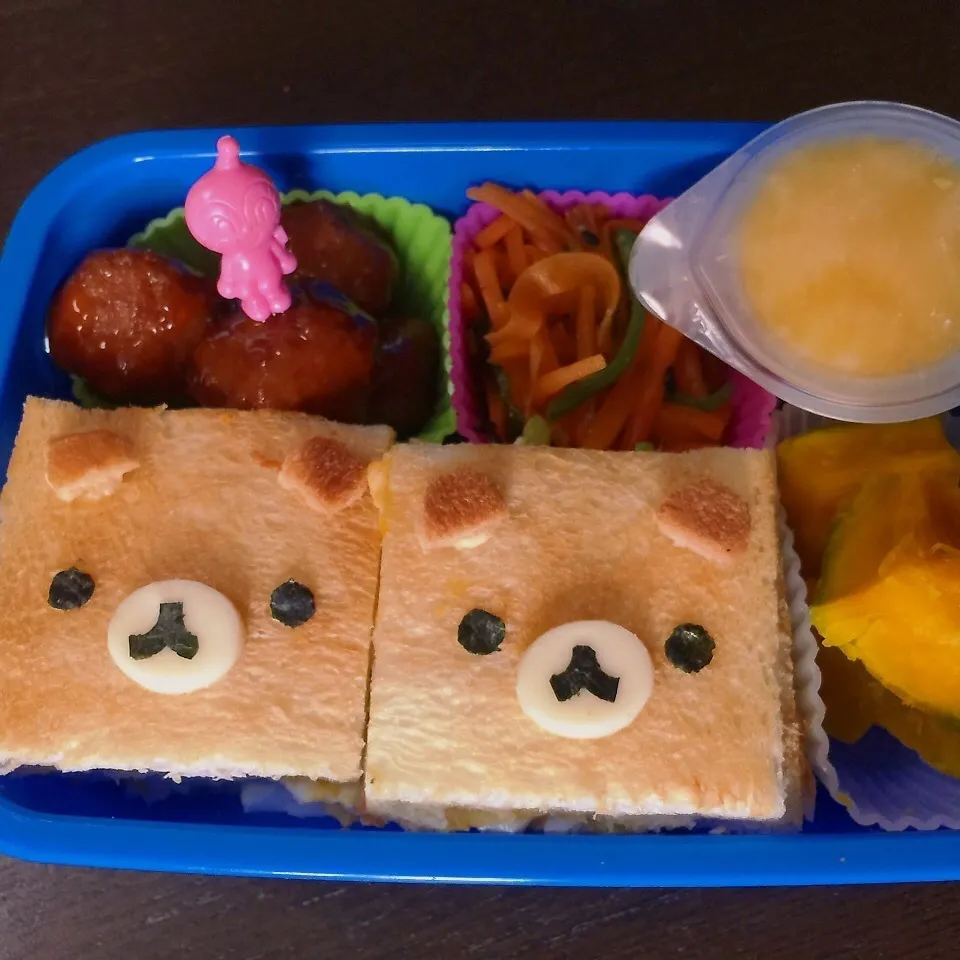 まねまね、リラックマサンド弁当☆|おいもさん