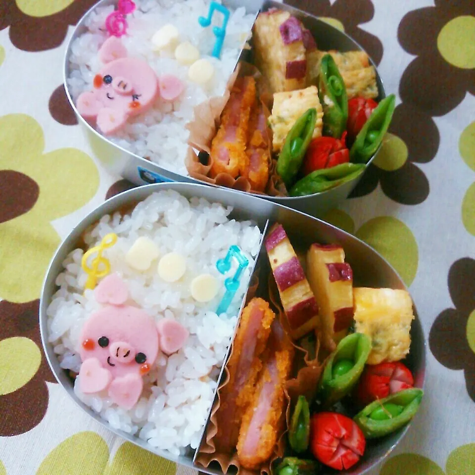 Snapdishの料理写真:ぶたさん弁当|ゆかりんさん