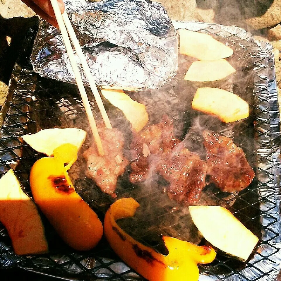 BBQでカオマンガイ♪|ぶりさんさん