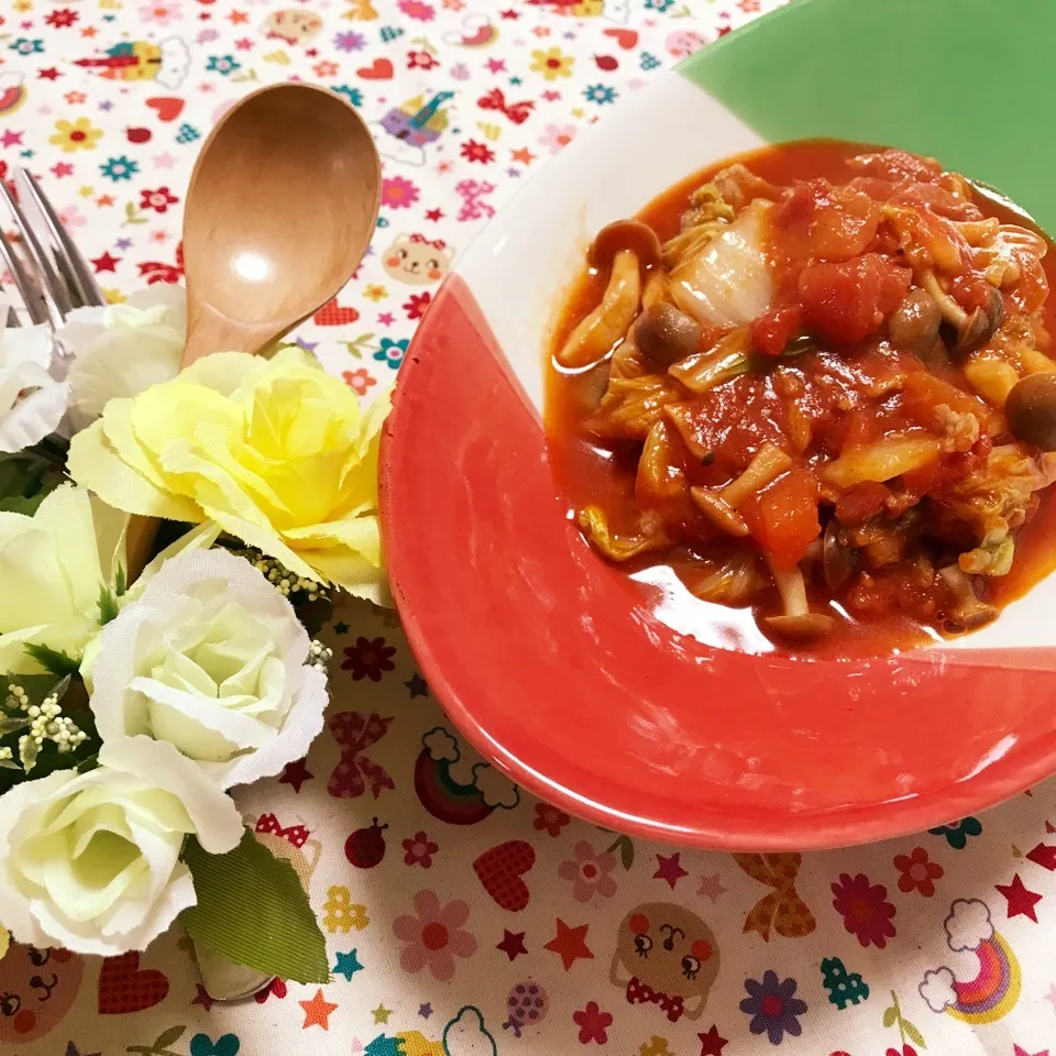 白菜と豚バラ肉のトマト煮込み🍅|ビーグルさん