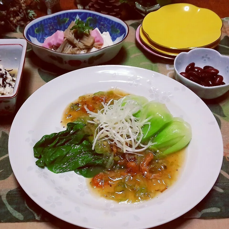 青梗菜のピリ辛あんかけ☆ご飯🍜おかわり～っ😆🎶|♡純子♡さん