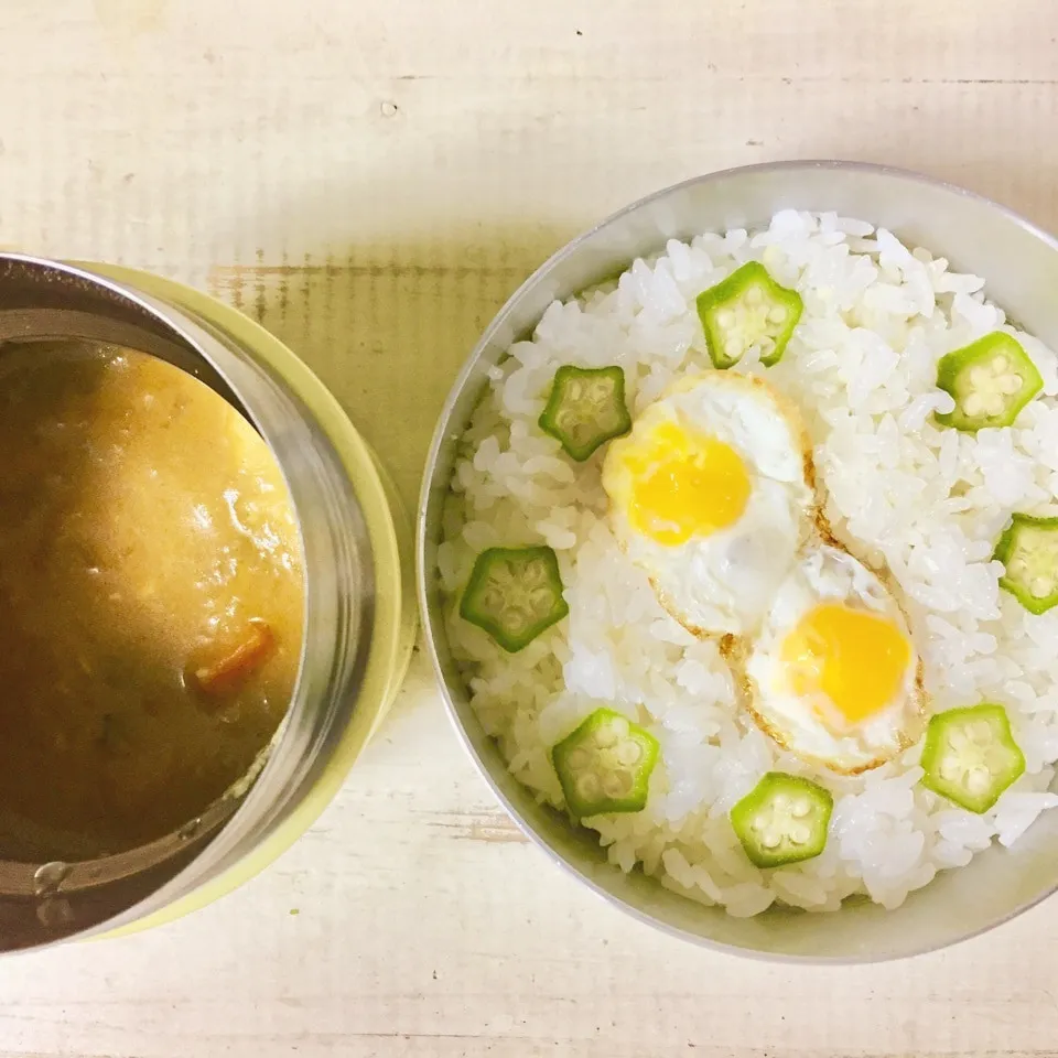 スープジャーでカレー弁当|パウダーさん