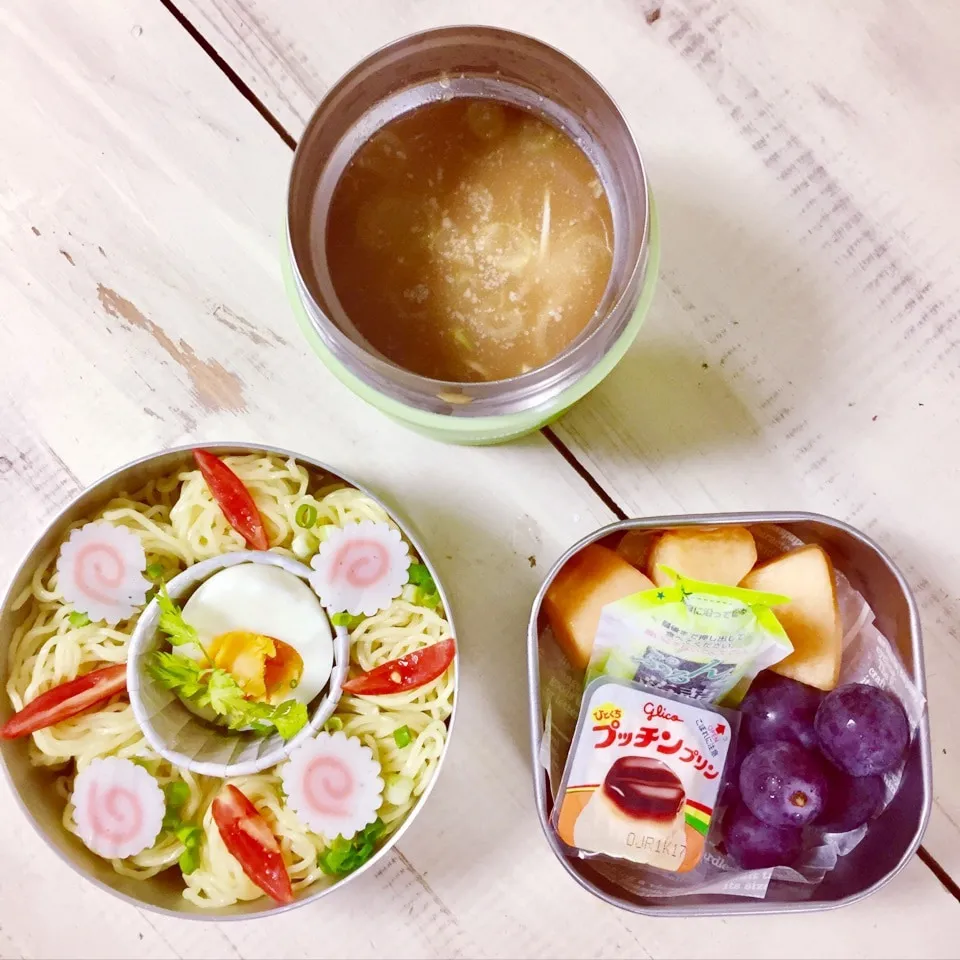 スープジャーで、冷やしラーメン弁当|パウダーさん