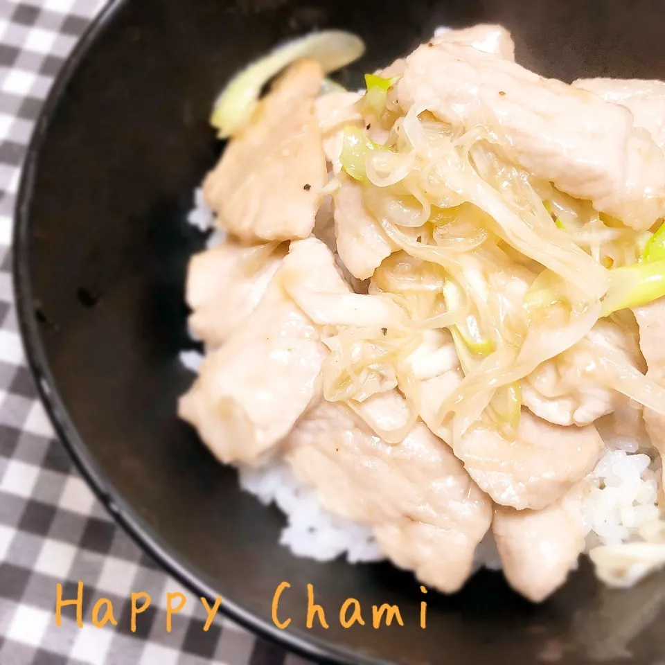 ねぎ塩豚丼|chamiさん