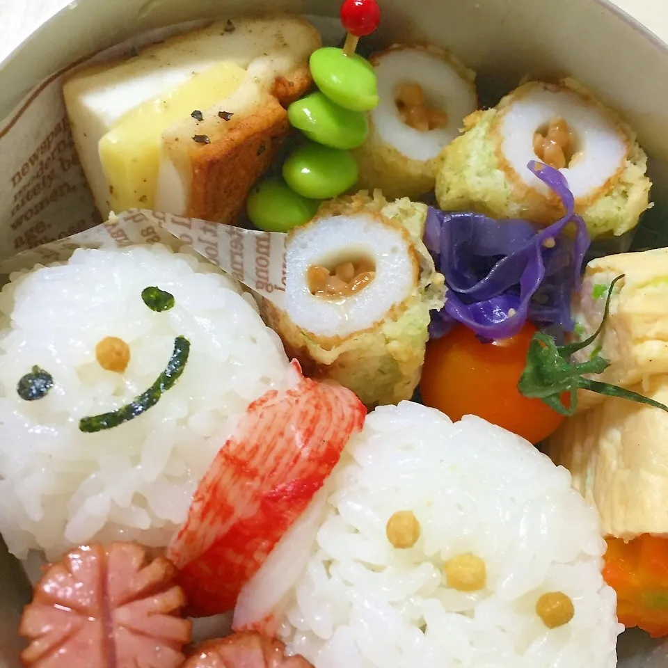 Snapdishの料理写真:娘の雪だるま弁当☆|パウダーさん