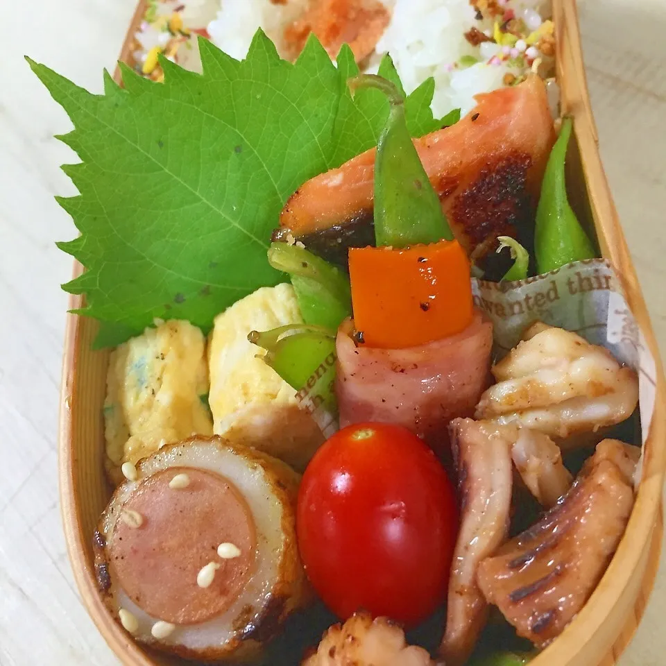 イカと葱の生姜醤油焼き弁当|パウダーさん