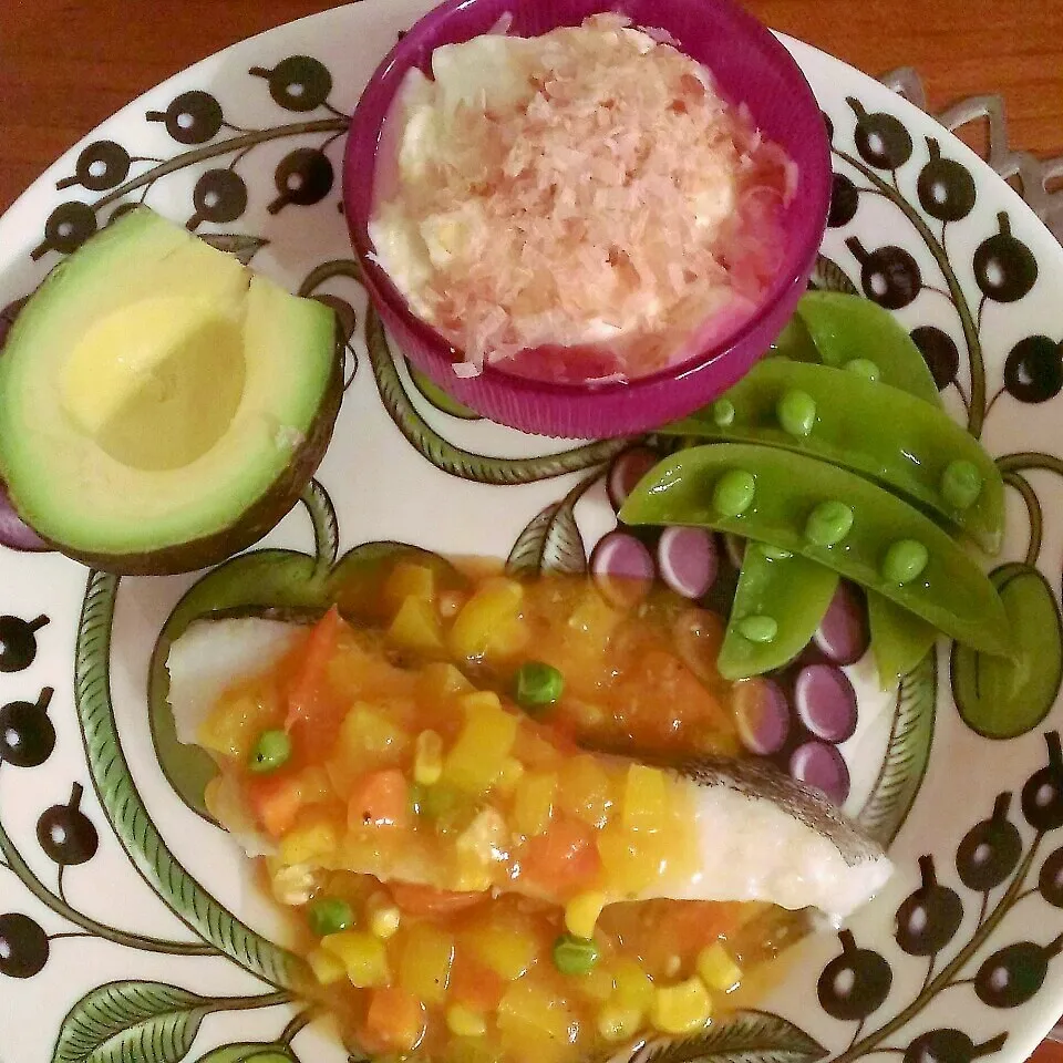 鱈の野菜ソースかけ|momomotototokokokoさん