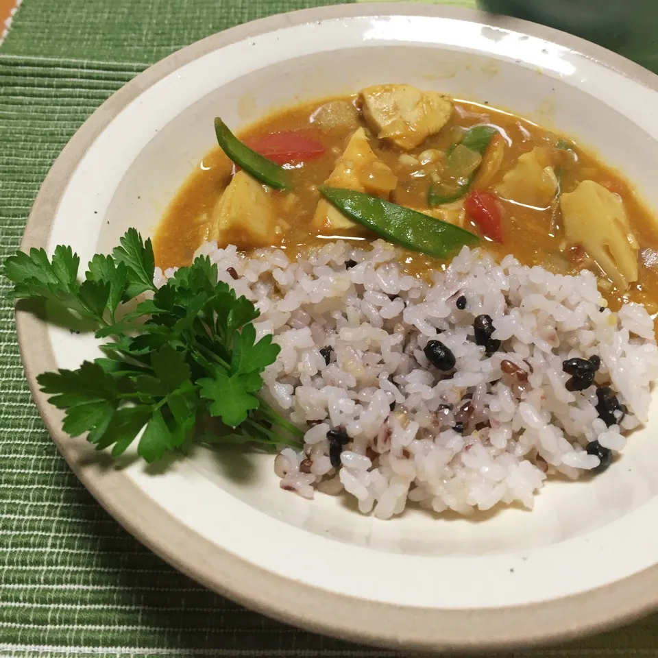 筍チキンカレー|マミさんさん