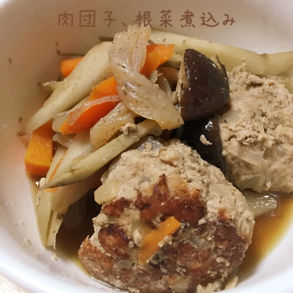 肉団子、根菜煮込み|じぇじぇさん