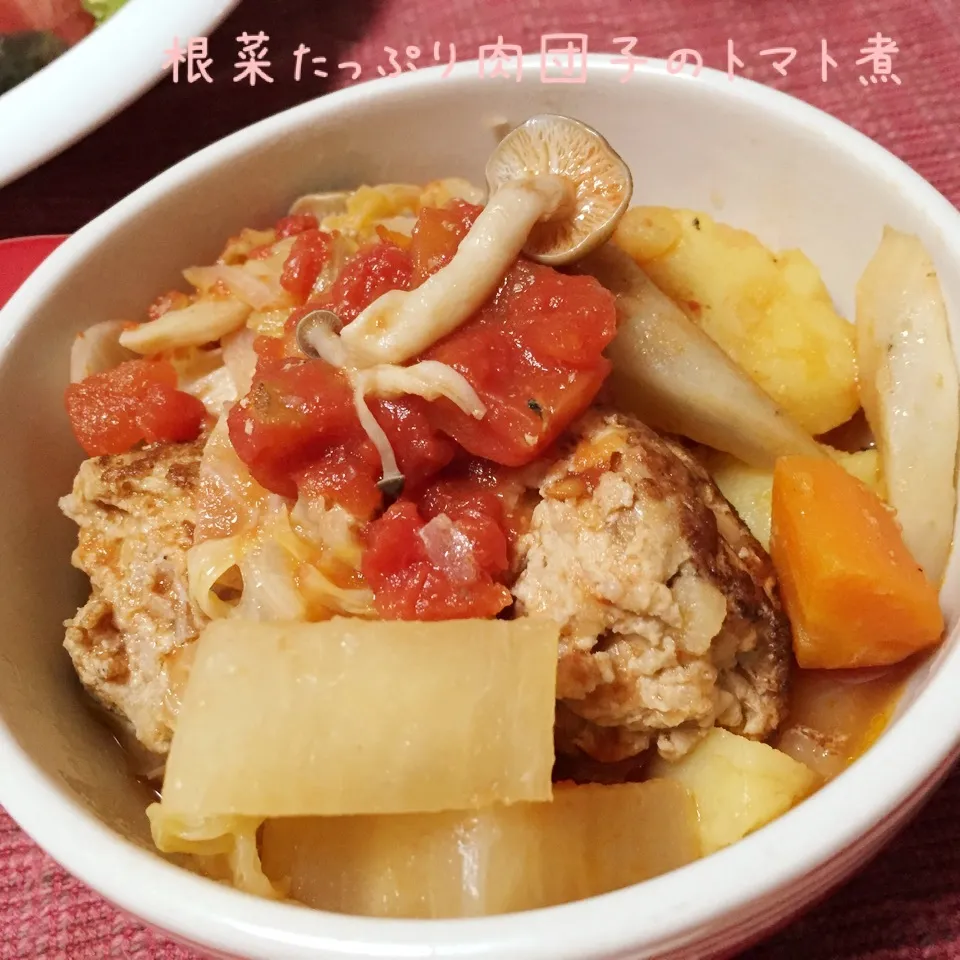 根菜たっぷり肉団子のトマト煮|じぇじぇさん