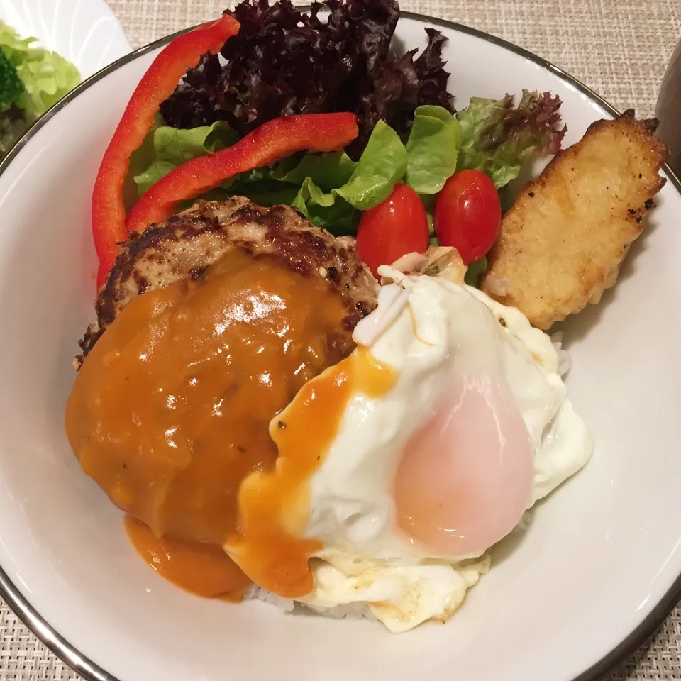 Snapdishの料理写真:ロコモコ丼|ゆっこさん