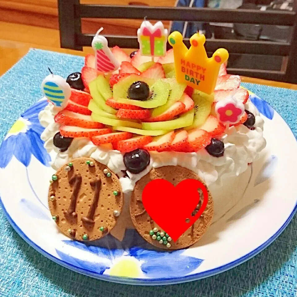 次男君、BIRTHDAYケーキ🎂|りらさん