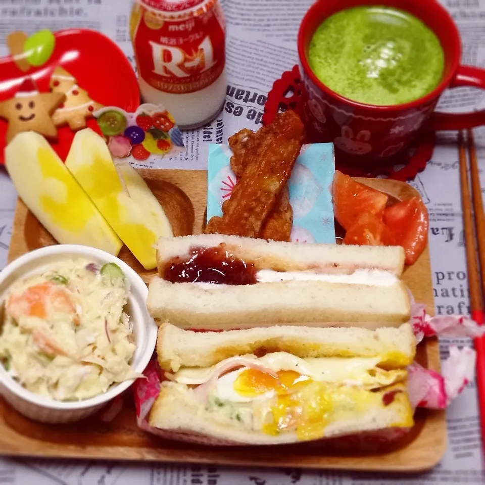 Snapdishの料理写真:n＊さん♡ベーコンエッグトースト( ^ω^ )で朝食〜|Harumiさん