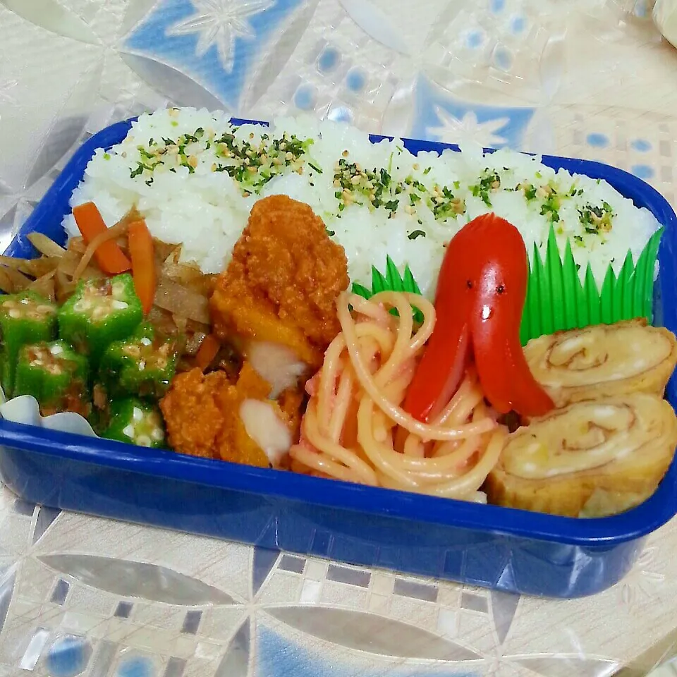 Snapdishの料理写真:旦那さん夜勤お弁当(*≧∀≦*)|りらさん