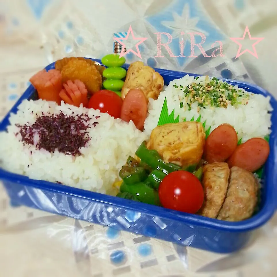 Snapdishの料理写真:旦那さん夜勤お弁当(☆∀☆)|りらさん