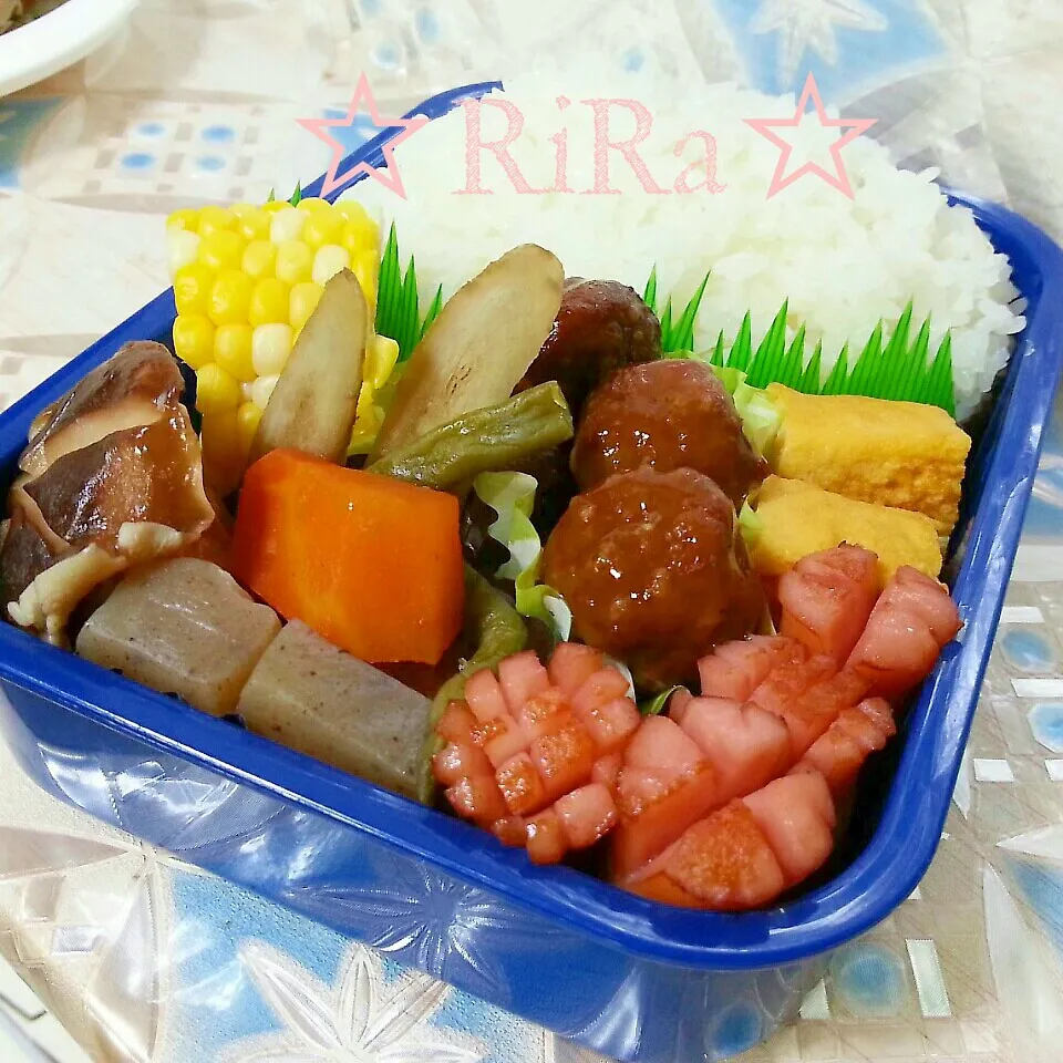 Snapdishの料理写真:旦那さん夜勤お弁当(☆∀☆)|りらさん