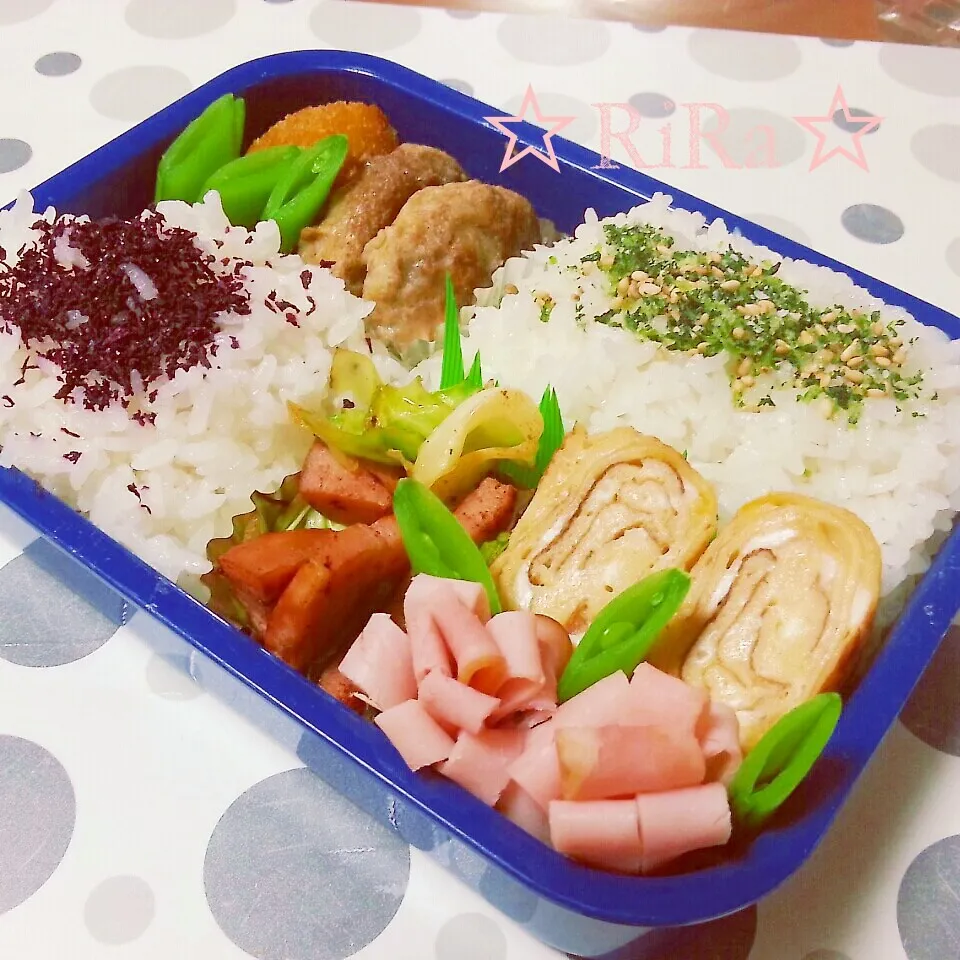 Snapdishの料理写真:旦那さん夜勤お弁当(*≧∀≦*)|りらさん