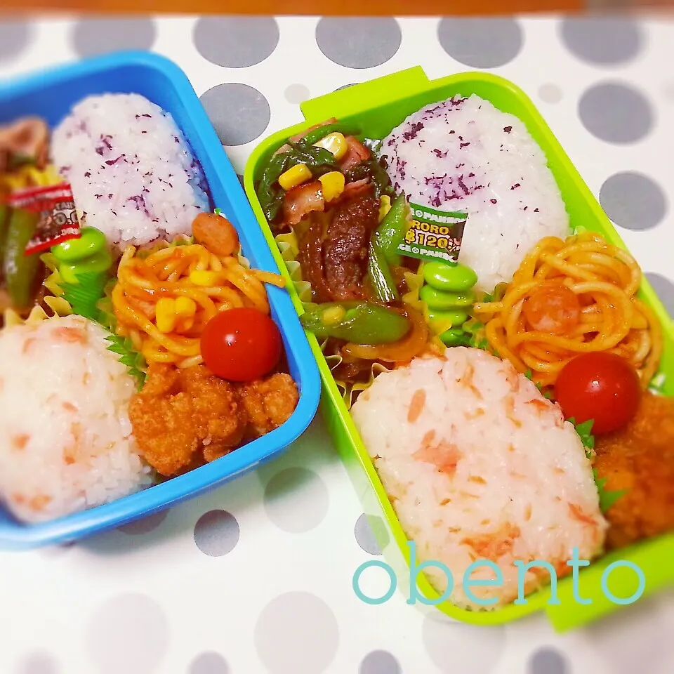 Snapdishの料理写真:息子たちお弁当(*≧∀≦*)|りらさん