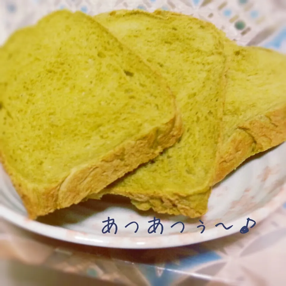 抹茶食パン、カットォ(^○^)|りらさん