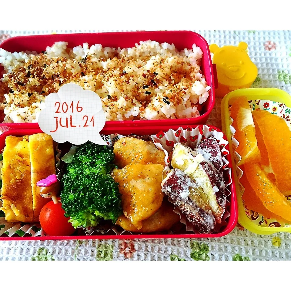 鶏胸肉のカレー照り焼きJCお弁当|harutomomamaさん