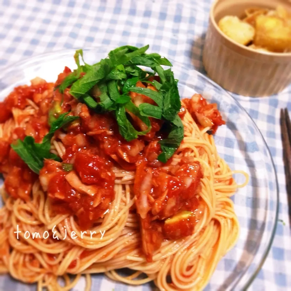 トマトとアボカドとツナの冷製パスタ|mugiさん