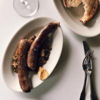 猪ソーセージとレンズ豆の煮込み