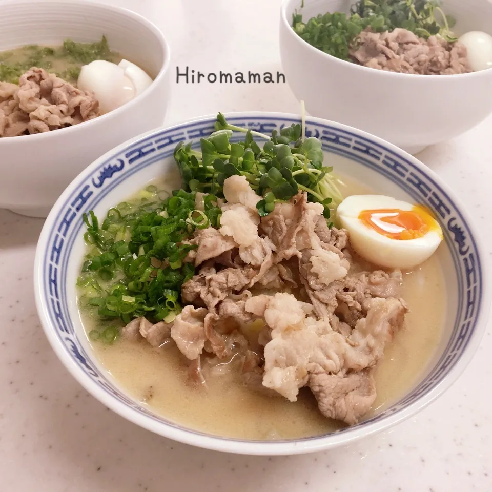 とんこつラーメン(눈_눈)！|ひろママさん