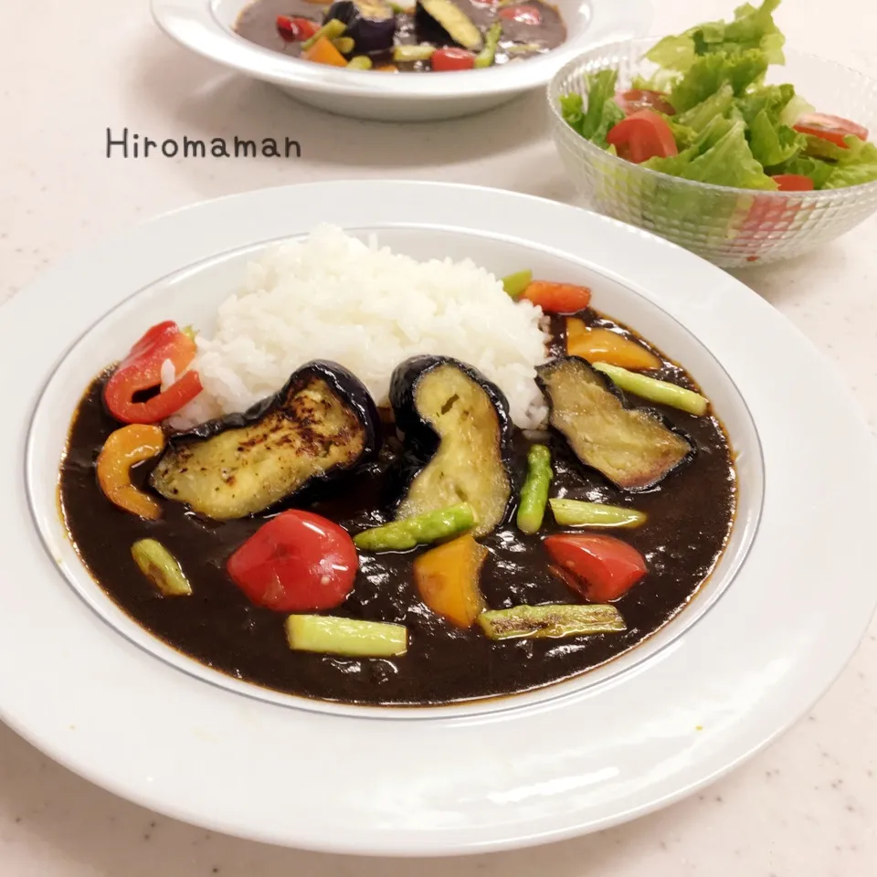 Snapdishの料理写真:黒カレー(o´罒`o)♪ランチ|ひろママさん