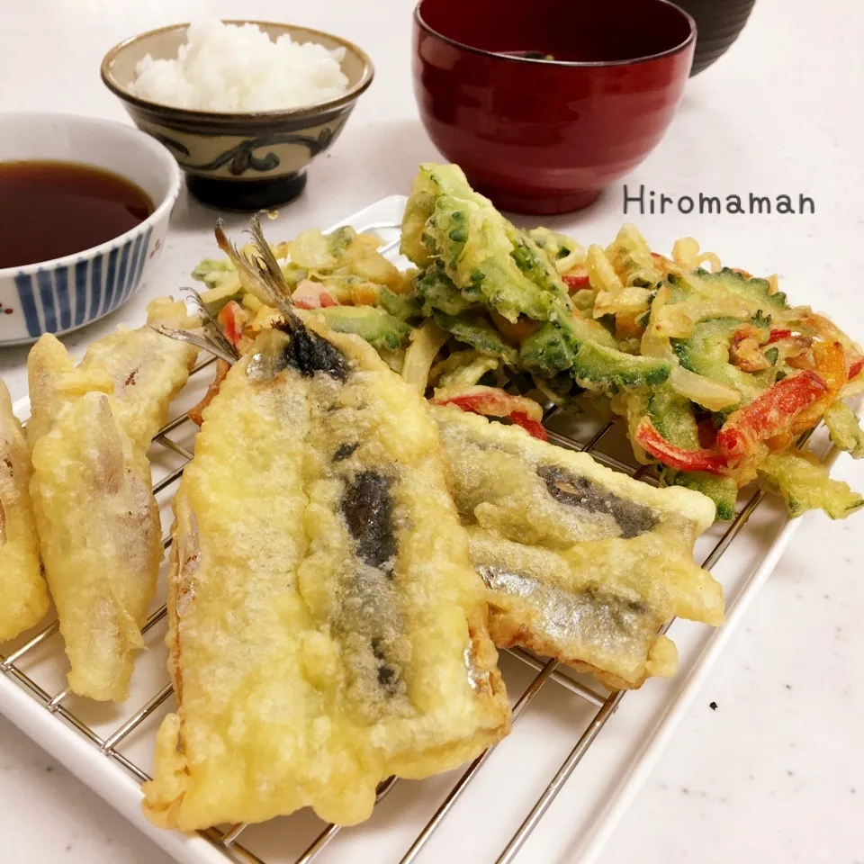 Snapdishの料理写真:夏野菜と鰯の天ぷら♪|ひろママさん