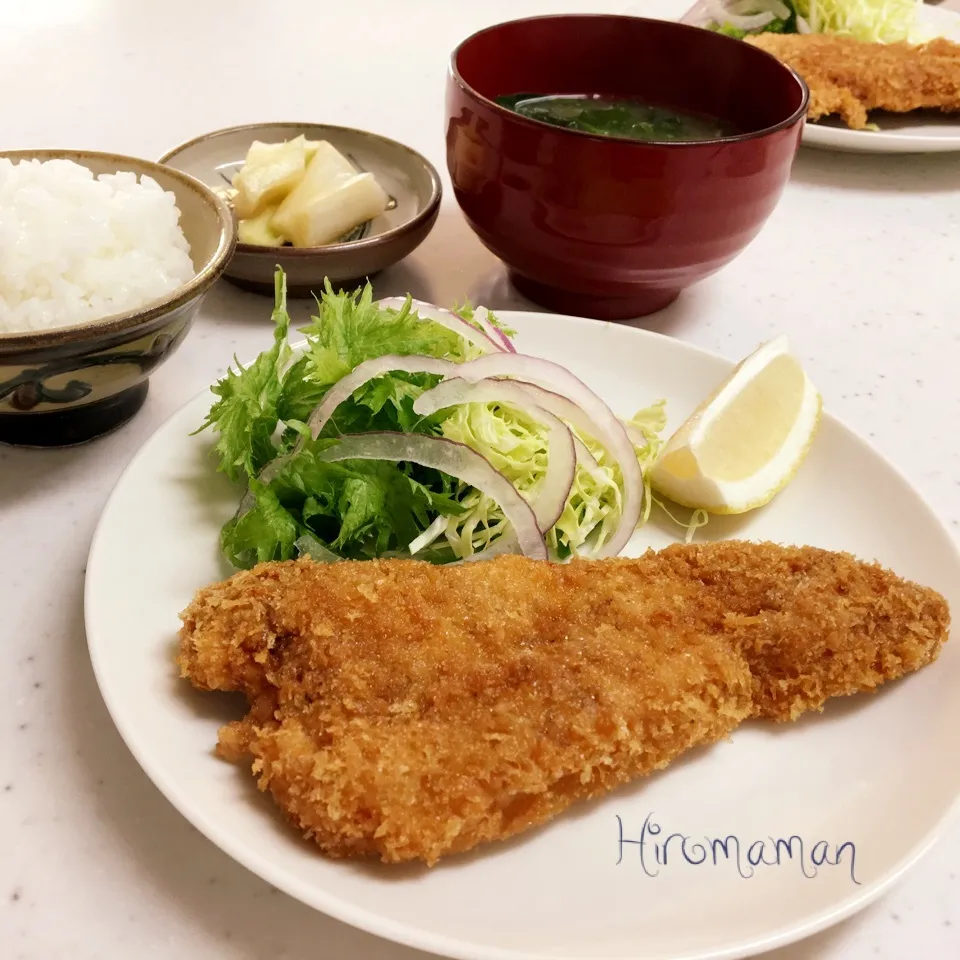 とんかつ定食(*´∨`*)ノ|ひろママさん