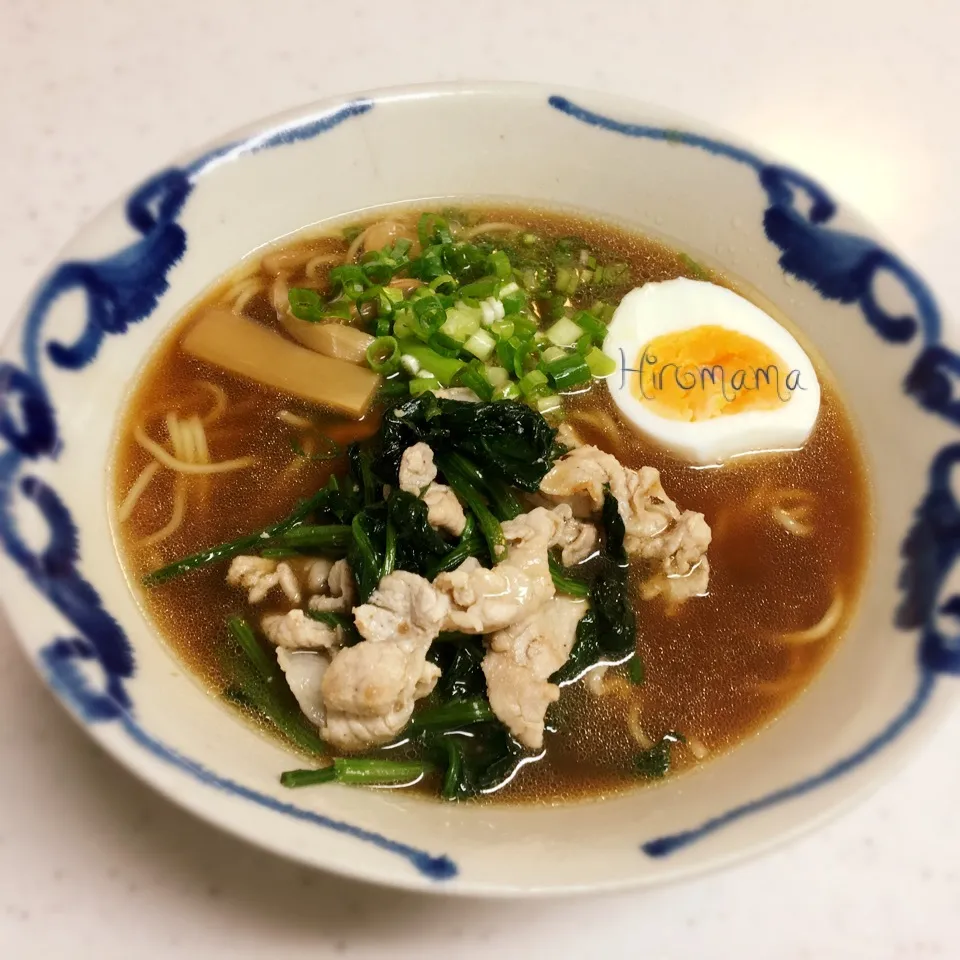 ほうれん草と豚肉で筋肉疲労回復♪ラーメン|ひろママさん