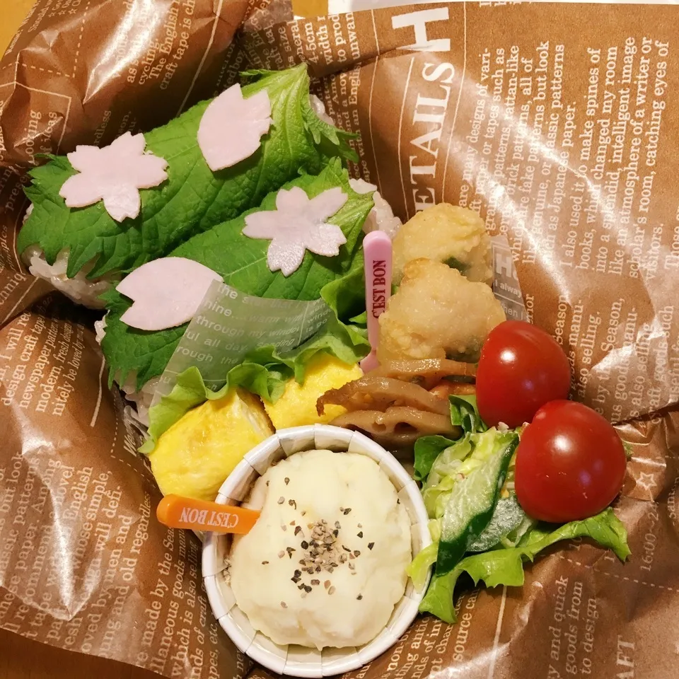 春色お弁当🌸|りんごさん