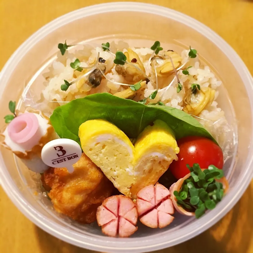 あさりごはんのお弁当|りんごさん