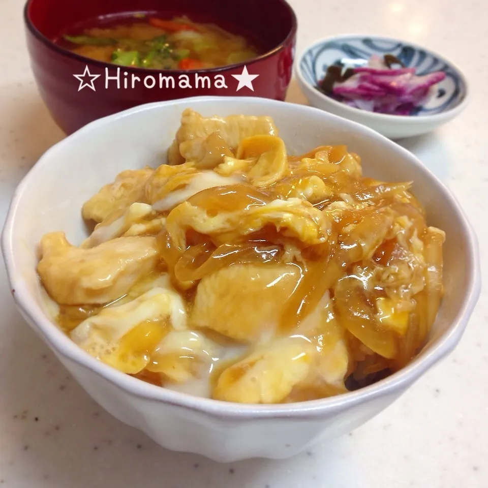 トロトロとろ〜り♪胸肉しっとり親子丼( *´꒳`*)੭⁾⁾|ひろママさん