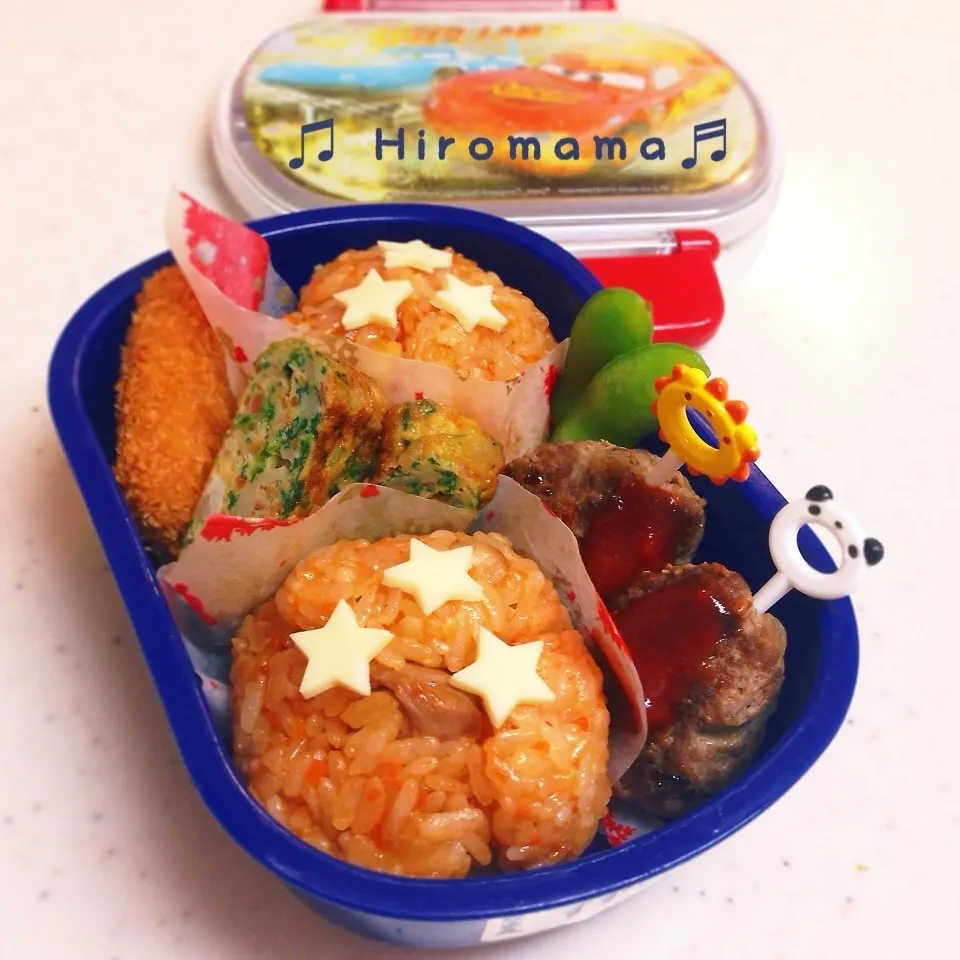 チキンケチャップライス弁当♪|ひろママさん