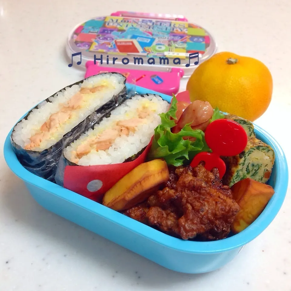 シャケマヨおにぎらず弁当( *´꒳`*)੭⁾⁾|ひろママさん