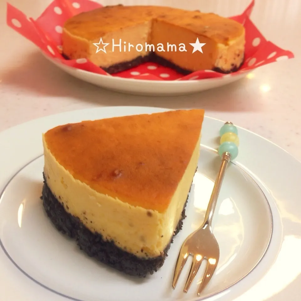 さつまいものベークドチーズケーキ♡オレオ入り！|ひろママさん