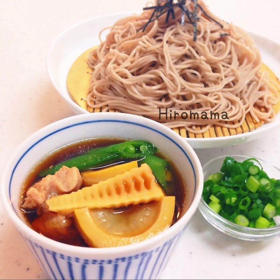 タケノコと鶏肉のつけ蕎麦♬|ひろママさん