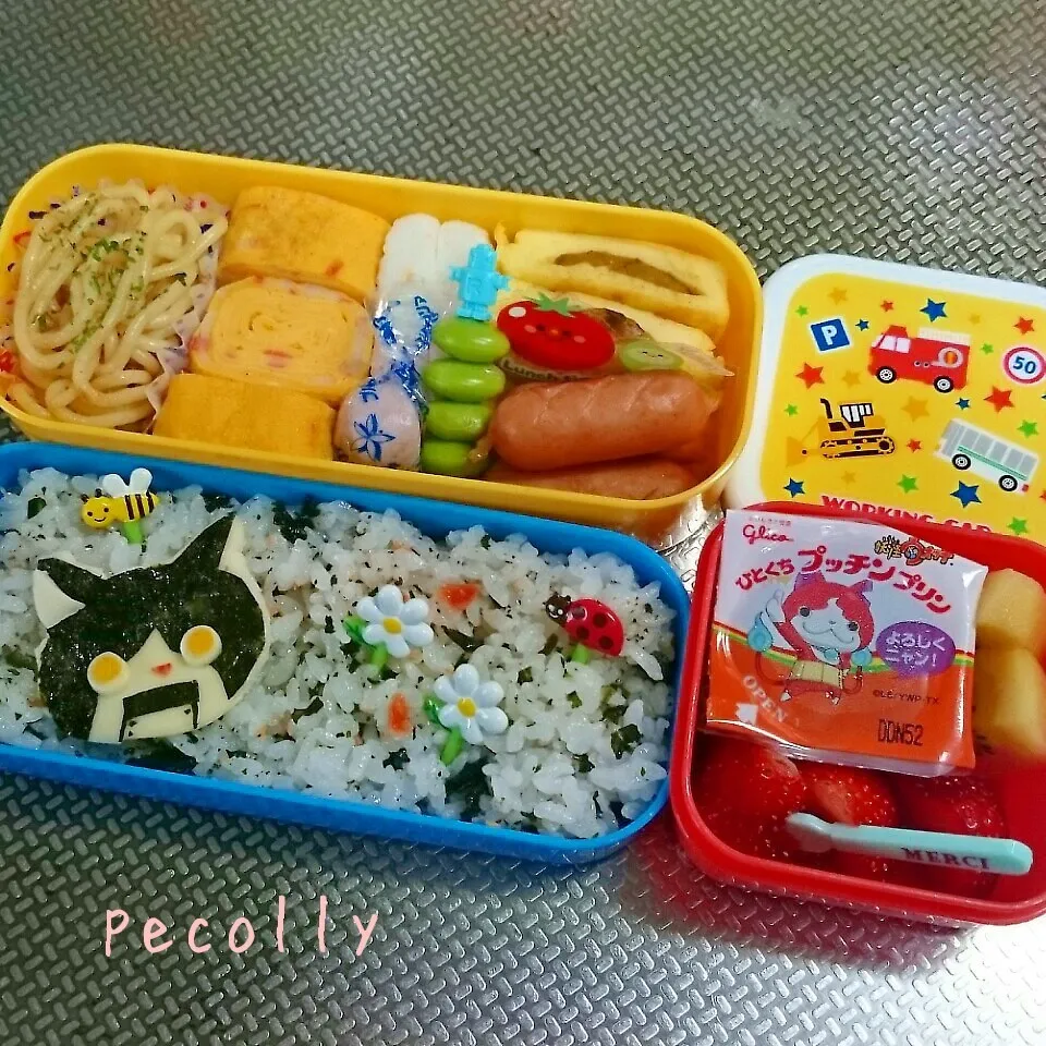 小３・息子弁当(ゆる〜いﾛﾎﾞﾆｬﾝ)|みきじょ〜さん