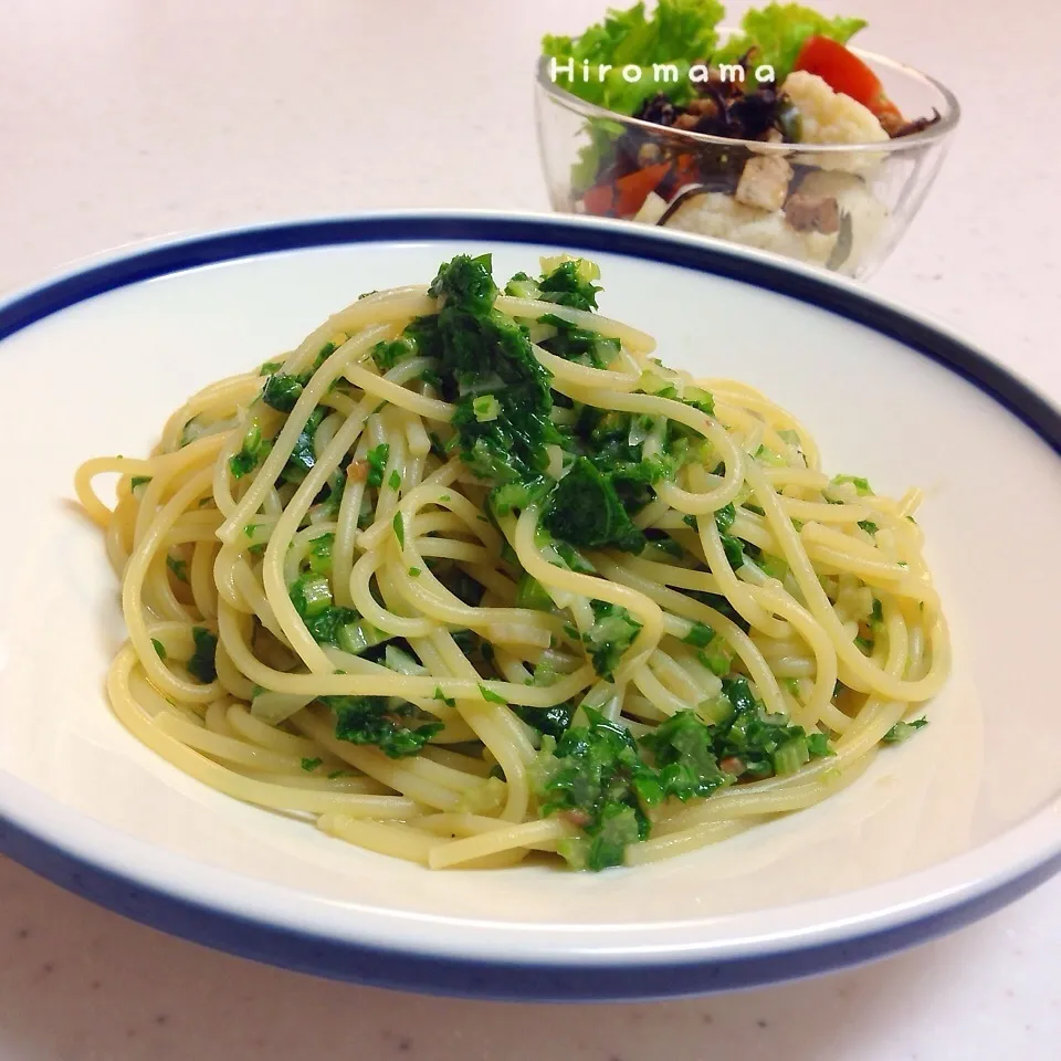 Snapdishの料理写真:みっぷーの♡セロリコ  スパゲッティ♬|ひろママさん