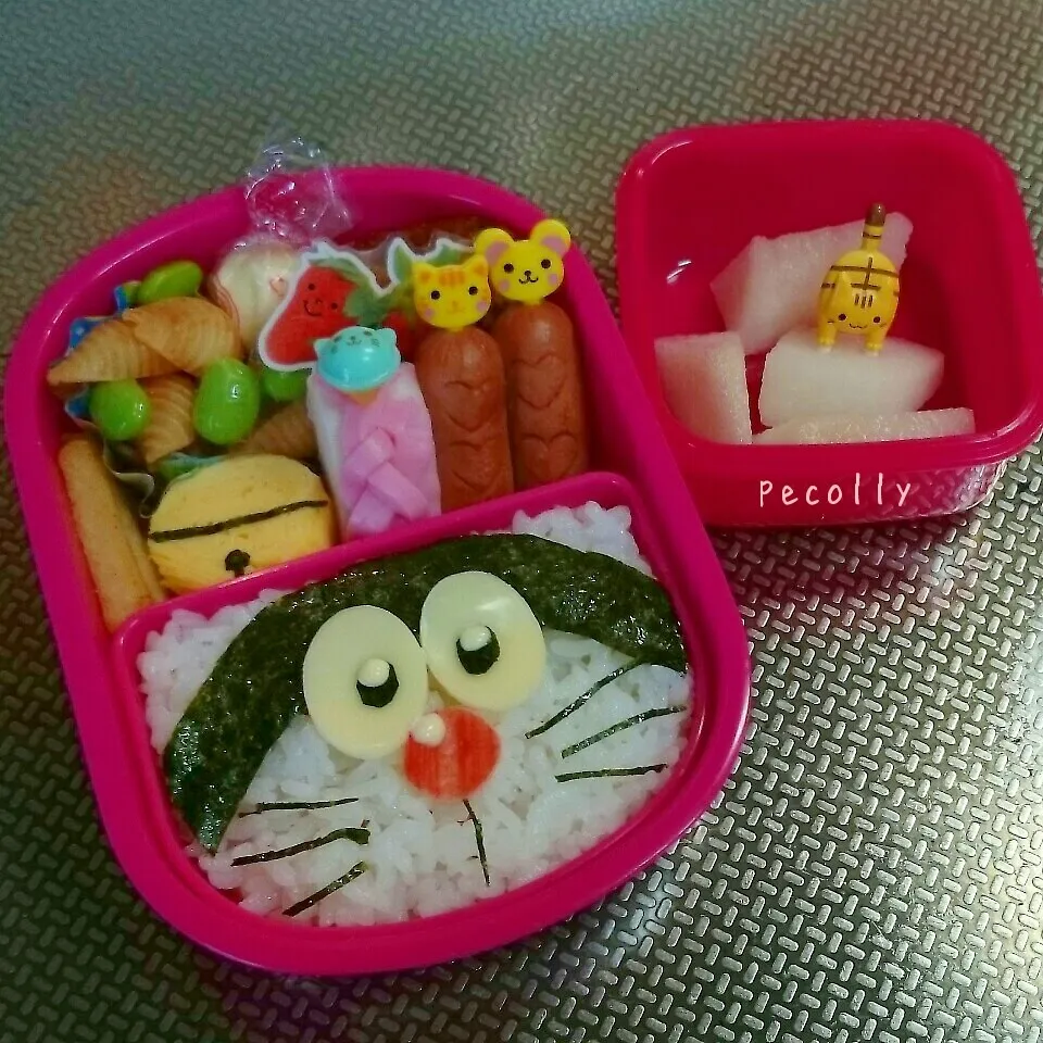 ドラちゃん風な、お弁当|みきじょ〜さん