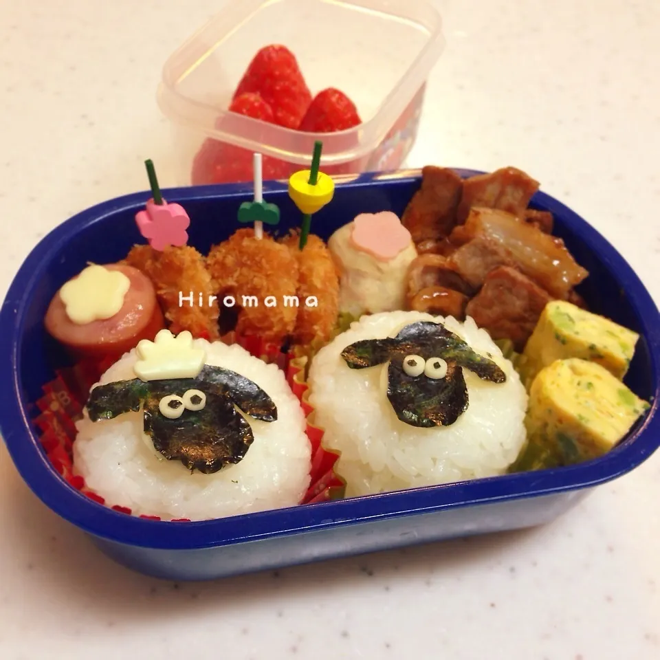 Snapdishの料理写真:ひつじのショーン弁当(艸ﾟДﾟll)|ひろママさん