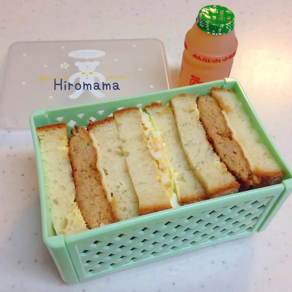 サンドイッチ弁当(ｏ´∀｀)ﾉ|ひろママさん