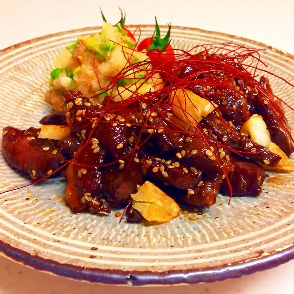 豚ハツの麺つゆ焼き☆魚屋三代目さんのまねっこ♬|ひろママさん