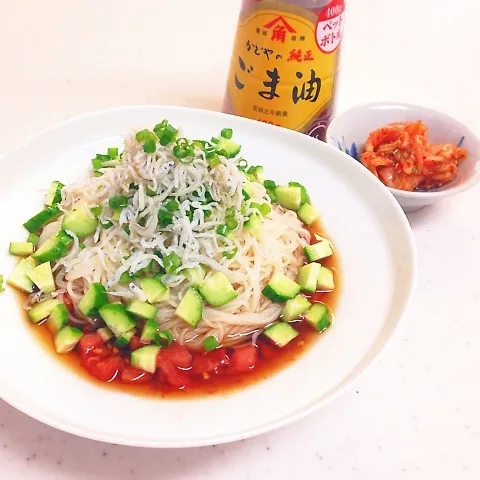 しらすとトマトのさっぱり素麺d(ゝ∀・*)|ひろママさん