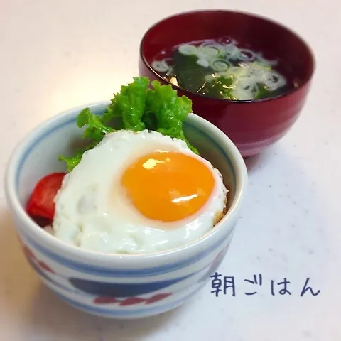 Snapdishの料理写真:久々、ご飯で朝ごはん(o´∀｀o)ﾉ|ひろママさん